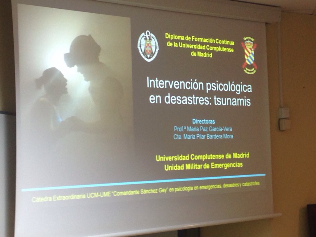 Inauguración del Diploma de "Intervención psicológica en desastres: tsunamis"